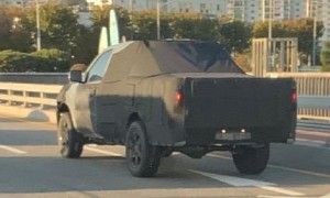 Kia Pickup Truck Makes Spy Photo Debut, It Could Be One of Two New Electric Trucks