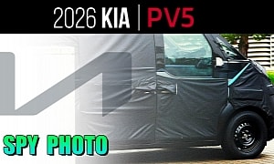 Kia PV5 Van Spied for the First Time in the Company of Hyundai Staria and VW ID. Buzz