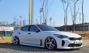 Kia Stinger GT Lowered on Vossen Wheels Shows Wicked Stance