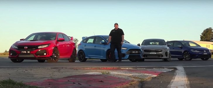 Kia Stinger GT Takes on Civic Type R, Focus RS and Golf R