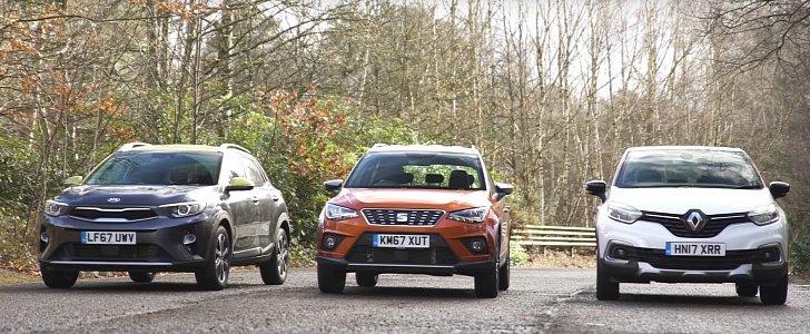Kia Stonic, SEAT Arona and Renault Captur Compete Over Small Crossover Title