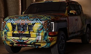 Kia Tasman Pickup Goes All Artsy With New Camouflage, Will Debut in 2025