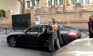 Kim Kardashian and Kanye West Enjoy Paris in Black Porsche Panamera