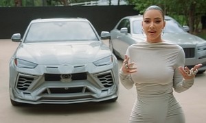 Kim Kardashian Completes Leather Outfit With Her Lambo Urus for Khloe's Birthday Dinner