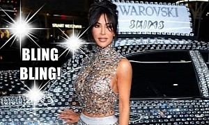 Kim Kardashian Gets Very Special Swarovski Ride, a Bedazzled NYC Taxi