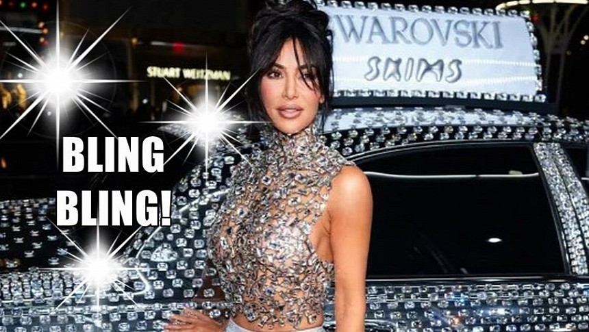 Kim Kardashian gets her own matching Crystal Car from Swarovski for launch event