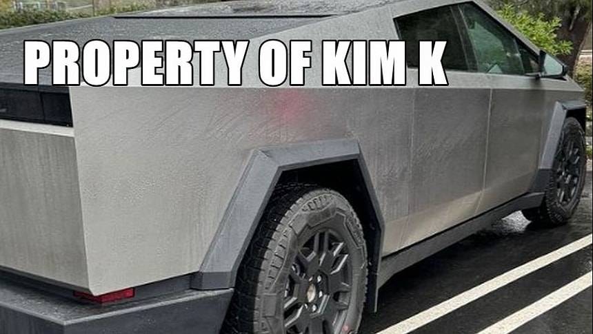 Kim Kardashian shows off her newest daily driver, the Cybertruck