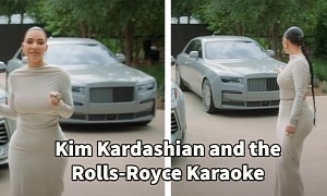 Kim Kardashian and Her Rolls-Royce Ghost Join Carpool Karaoke With James Corden