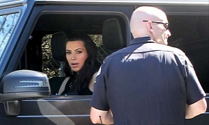 Kim Kardashian Pulled Over for Blacked Out Windows on Her SUV