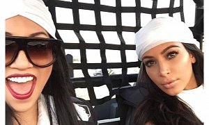 Kim Kardashian Rode a Buggy in Dubai’s Dunes