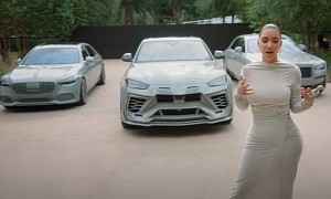 Kim Kardashian Shows Off Favorite Cars, Matched to Blend In With Her Gray House