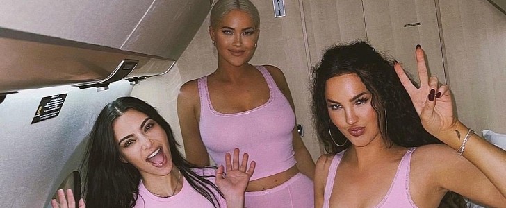 Kim Kardashian threw pajama party on private jet