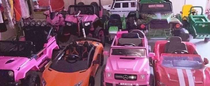 Kim Kardashian shows off her kids' car collection, and it's impressive