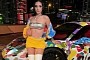 Kimberly Loaiza Poses With One of the Most Colorful Ferraris, With Forgiato Wheels
