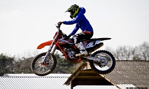 Kimi Raikkonen Is Not Afraid to Jump A Motocross Bike