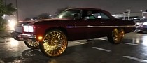 King-of-Bling 1975 Chevy Caprice Donk Poses on 30-Inch Wheels at Florida Car Meet