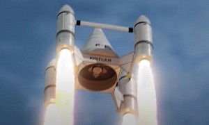 Kistler K-1 Rocket Imagined as Bedpost Rocket in Crazy Animation