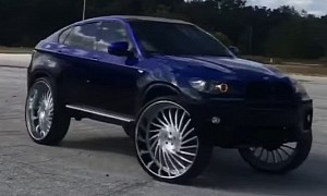 Kitschy First-Gen BMW X6 Poses on 32-Inch Wheels, Makes the Bucktooth Grille Look Decent