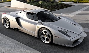 Kitted-Out Silver Ferrari Enzo Strikes a Pose, Can You Tell What's New?