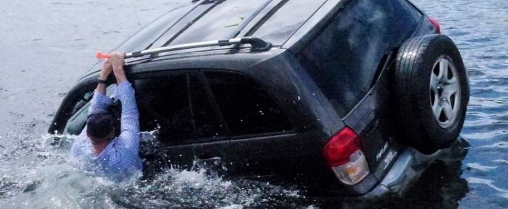 Extricating yourself from a submerged vehicle can only be possible if you know which window to break
