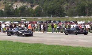 Koenigsegg Agera Drag Races Regera, Destruction Occurs