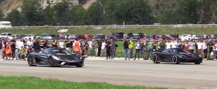 Koenigsegg Agera Drag Races Regera