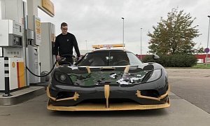 Koenigsegg Agera RS Spotted Testing with Minecraft Camouflage at Angelholm HQ