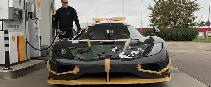 Koenigsegg Agera RS Spotted Testing with Actual Camouflage Wrap