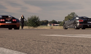 Bugatti Veyron Vitesse Drag Races Koenigsegg Agera R in 4K Footage