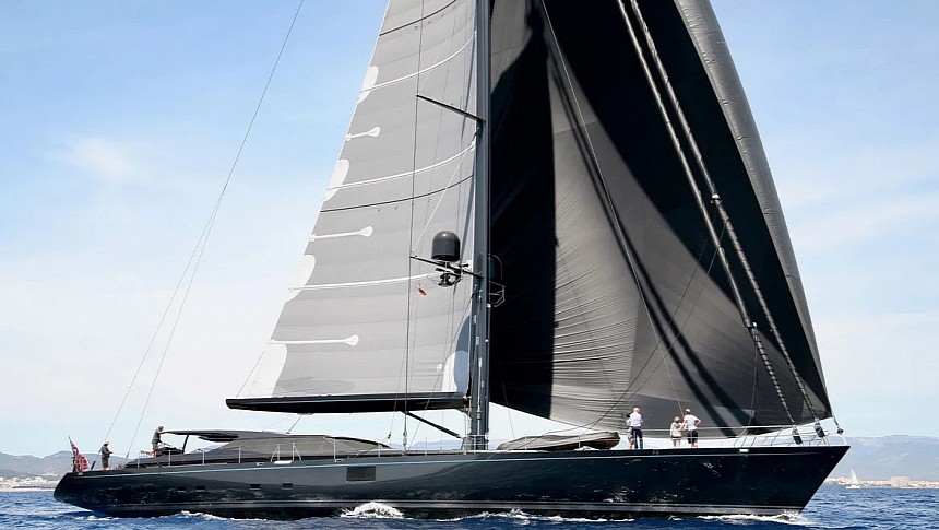 Kokotea is a stunning all-black sailing yacht from Alloy Yachts