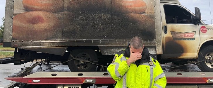 Lexington cop mourns burned Krispy Kreme delivery van