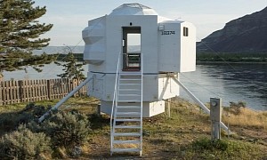 Kurt Hughes’ Lunar Lander-Inspired Tiny Home Uses Boat-Building Methods