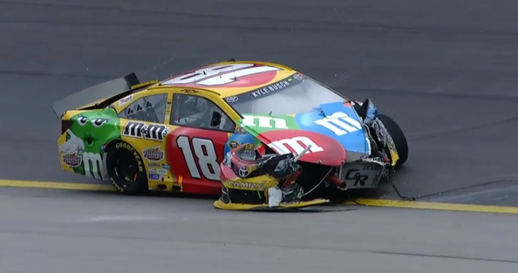 Kyle Busch Hits the Wall