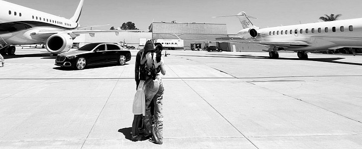 Kylie Jenner and Travis Scott show off his-and-hers Bombardier Global 7500 jets