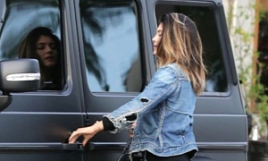 Kylie Jenner/Kardashian Out in Her All-Black Matte G-Wagon