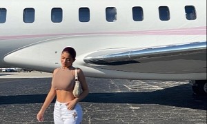 Kylie Jenner Shares Look at $72 Million Private Jet, Takes 6-Week-Old Son on First Flight