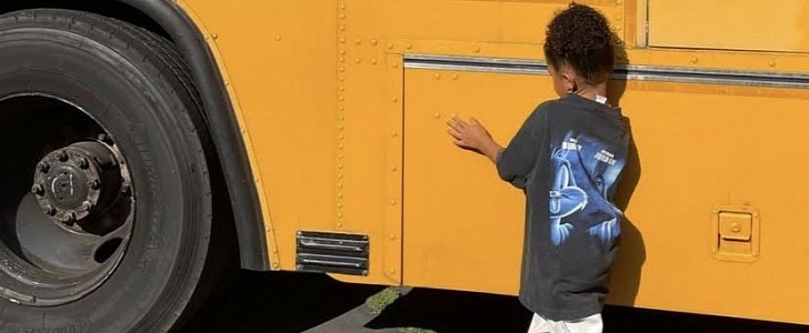 Travis Scott and Kylie Jenner's daughter gets a real school bus as a surprise present