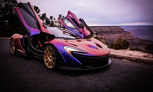 L.A. Angels’ Pitcher C.J. Wilson Takes His Purple McLaren P1 to the Grand Canyon