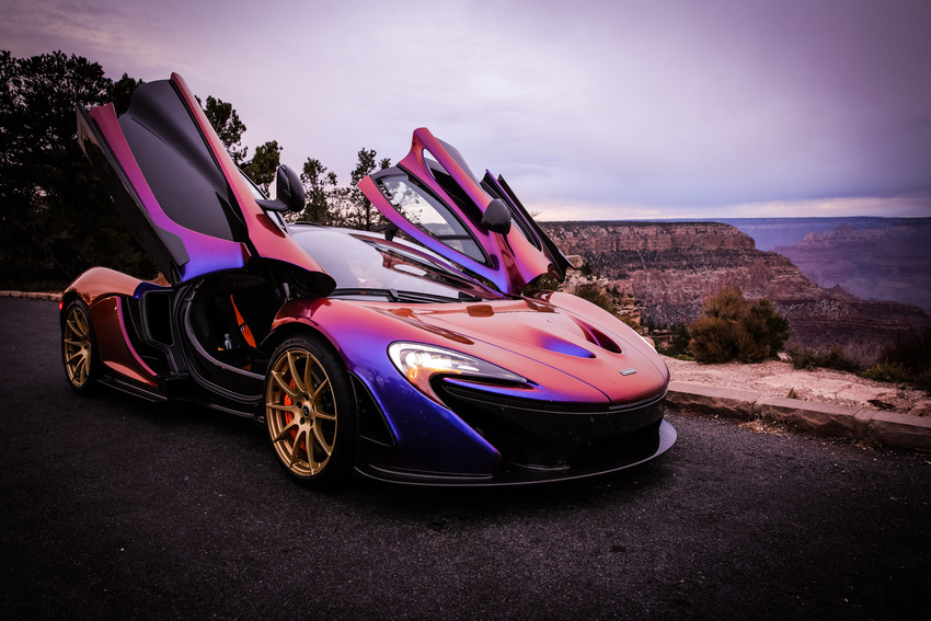 L A Angels Pitcher C J Wilson Takes His Purple Mclaren P1 To The Grand Canyon Autoevolution