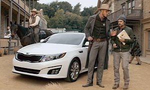 L.A. Clippers Star Blake Griffin Drives Kia Optima in Wild West Commercial