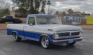 LA Dodgers Tribute 1971 Ford F-100 Hides Supercharged Coyote Numbers