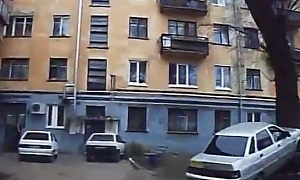 Lada Cop Cars vs Drunk Driver In Lada - Can’t End Well!