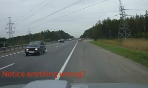 Lada Driver Mistakes Russia for UK While on Highway