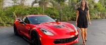 Lady in Red Corvette Z06 C7 Wants You to Swipe Right, Would You Show It Your Garage?