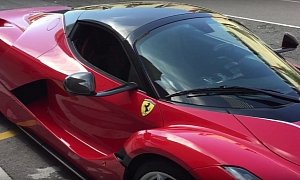 LaFerrari Aperta Carbon Fiber Hard Top Revealed while Filming an Ad in Barcelona