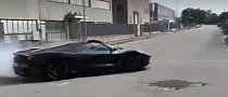 LaFerrari Aperta Does Donuts On Public Road, Smoke Covers Everything