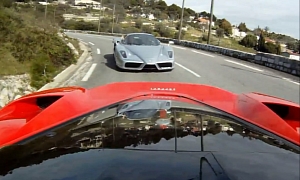LaFerrari Chased by Ferrari Enzo through the Mountains