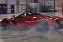 LaFerrari Does Donuts and Burnout Indoors