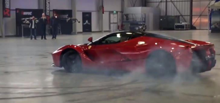 LaFerrari Does Donuts Indoors