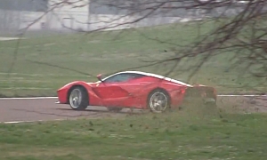 LaFerrari Spins Out and Shoots Flames on the Track